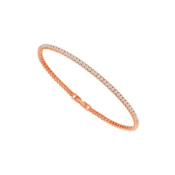 14k White Gold 0.75 Ct. Tw. Diamond Half Eternity Bangle Bracelet