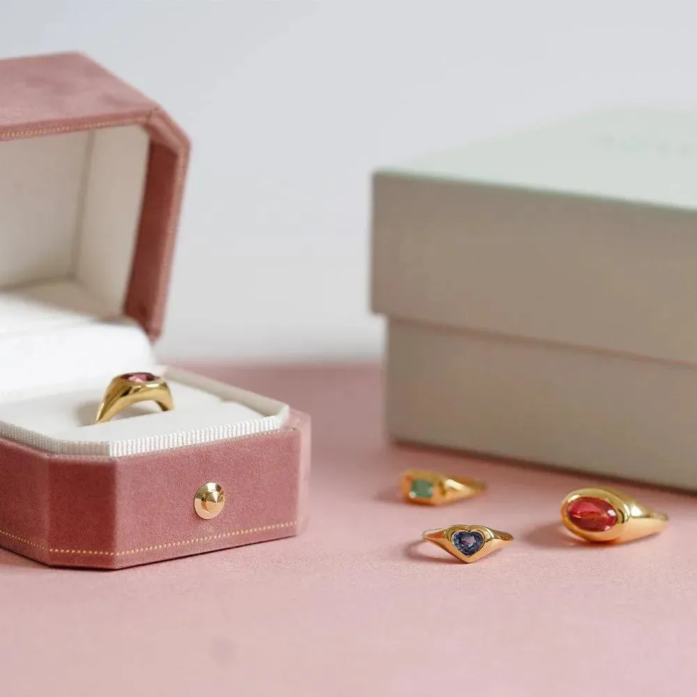 Signet 18ct Gold Tourmaline Ring