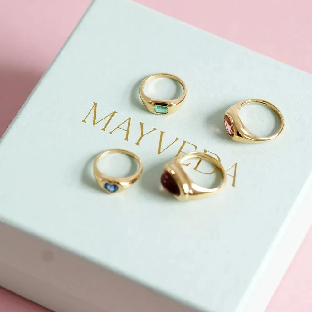 Signet 18ct Gold Tourmaline Ring