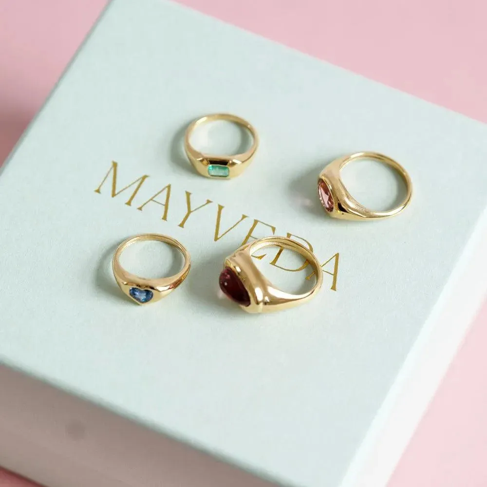 Signet 18ct Gold Tourmaline Ring