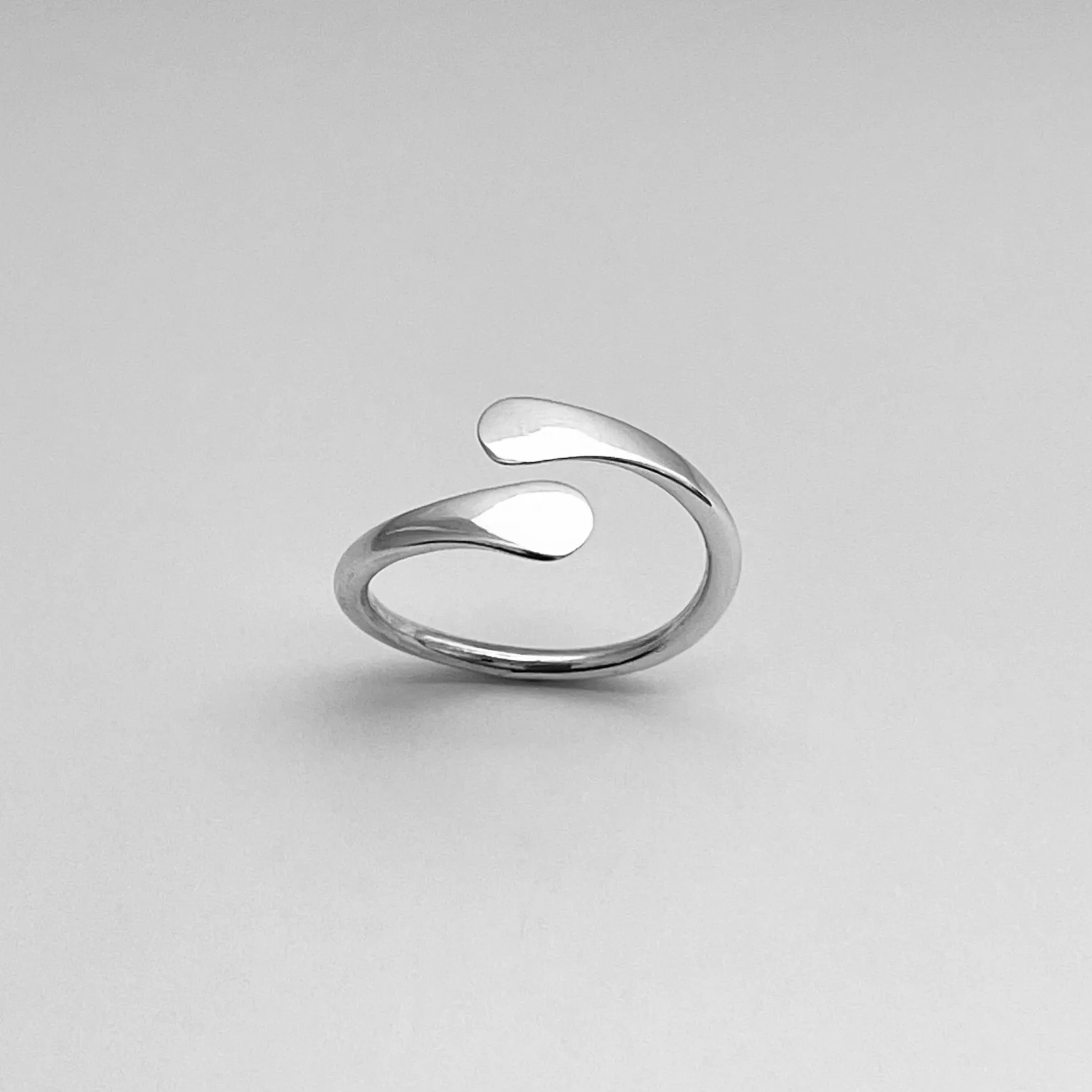 Sterling Silver Modern Ring, Silver Ring, Wraparound Ring, Boho Ring, Silver Band