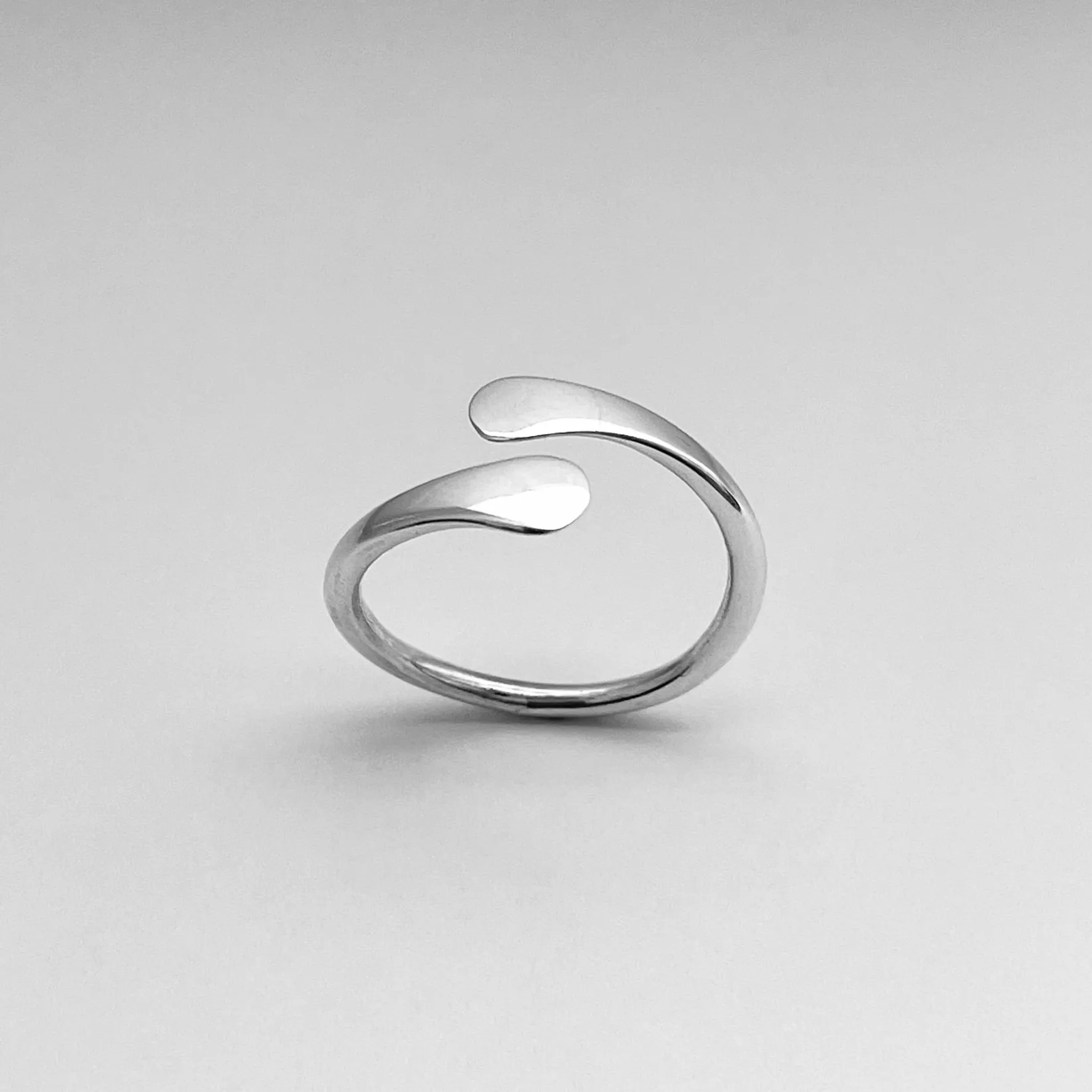 Sterling Silver Modern Ring, Silver Ring, Wraparound Ring, Boho Ring, Silver Band